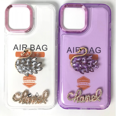 Чехол прозрачный Chanel Air Bag на Iphone 14
