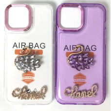 Чехол прозрачный Chanel Air Bag на Iphone 14 Pro