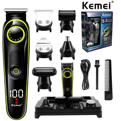 Mашина для бороды с насадками Kemei KM-696