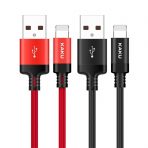 Кабель Lightning KAKUSIGA KSC-331 (3m) (Черн./Красн.)