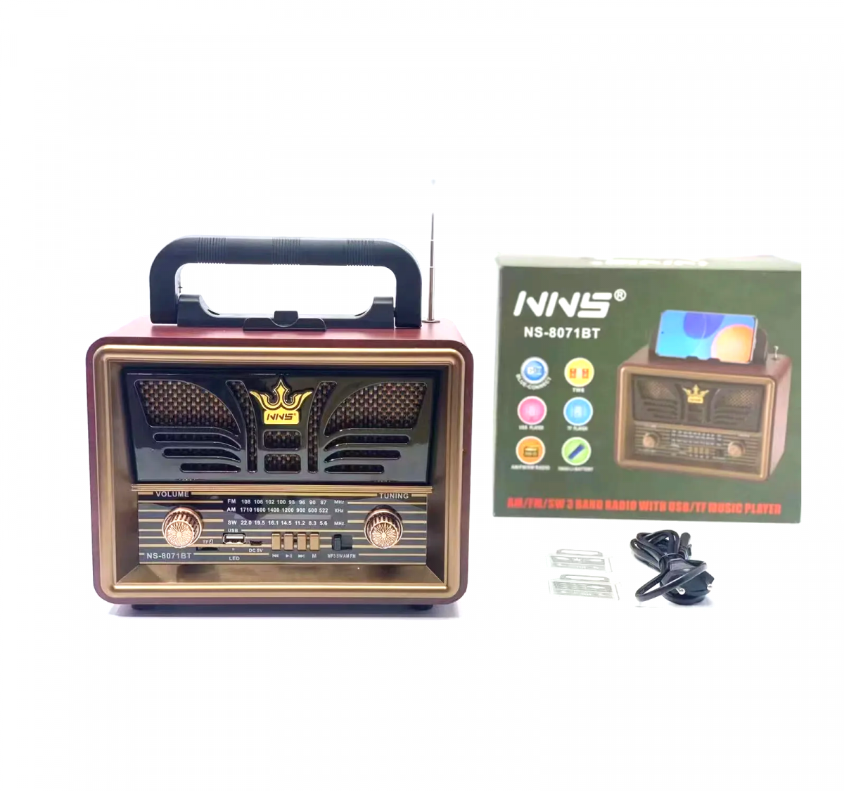 Портативная FM колонка NS-8071BT