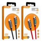 Кабель Lightning KAKUSIGA KSC-599 (Type-C to Lightning) (Черн./Красн.)