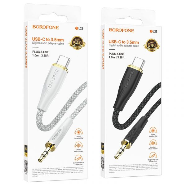 Кабель AUX Borofone BL23 Type-C Кабель AUX Borofone BL23 Type-C