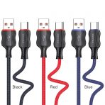 Кабель Type-C KAKUSIGA KSC-807 (Черн./Красн./Синий)