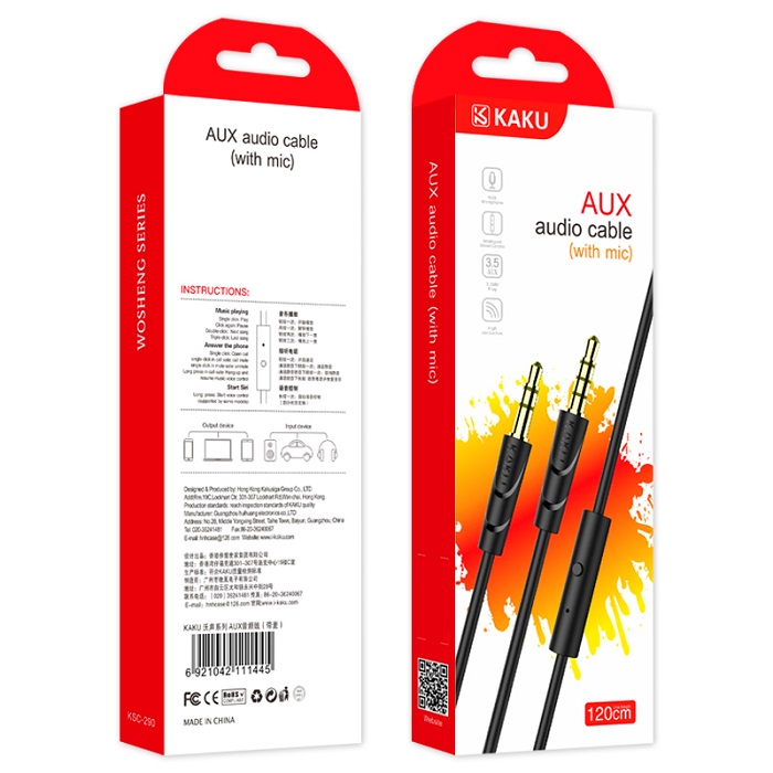 Кабель AUX KAKUSIGA KSC-290 Кабель AUX KAKUSIGA KSC-290