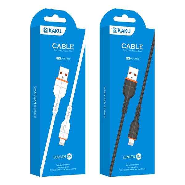Кабель Lightning KAKUSIGA KSC-300 (2m) (Черн./Бел.) Кабель Lightning KAKUSIGA KSC-300 (2m) (Черн./Бел.)