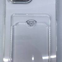 Чехол прозрачный противоударный с кармашком для карт на Iphone 13 Pro Max (6.7)