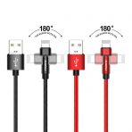 Кабель Lightning KAKUSIGA KSC-465 (Черн./Красн.)