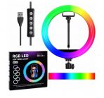 Светодиодная кольцевая лампа RGB-26 (цветные)