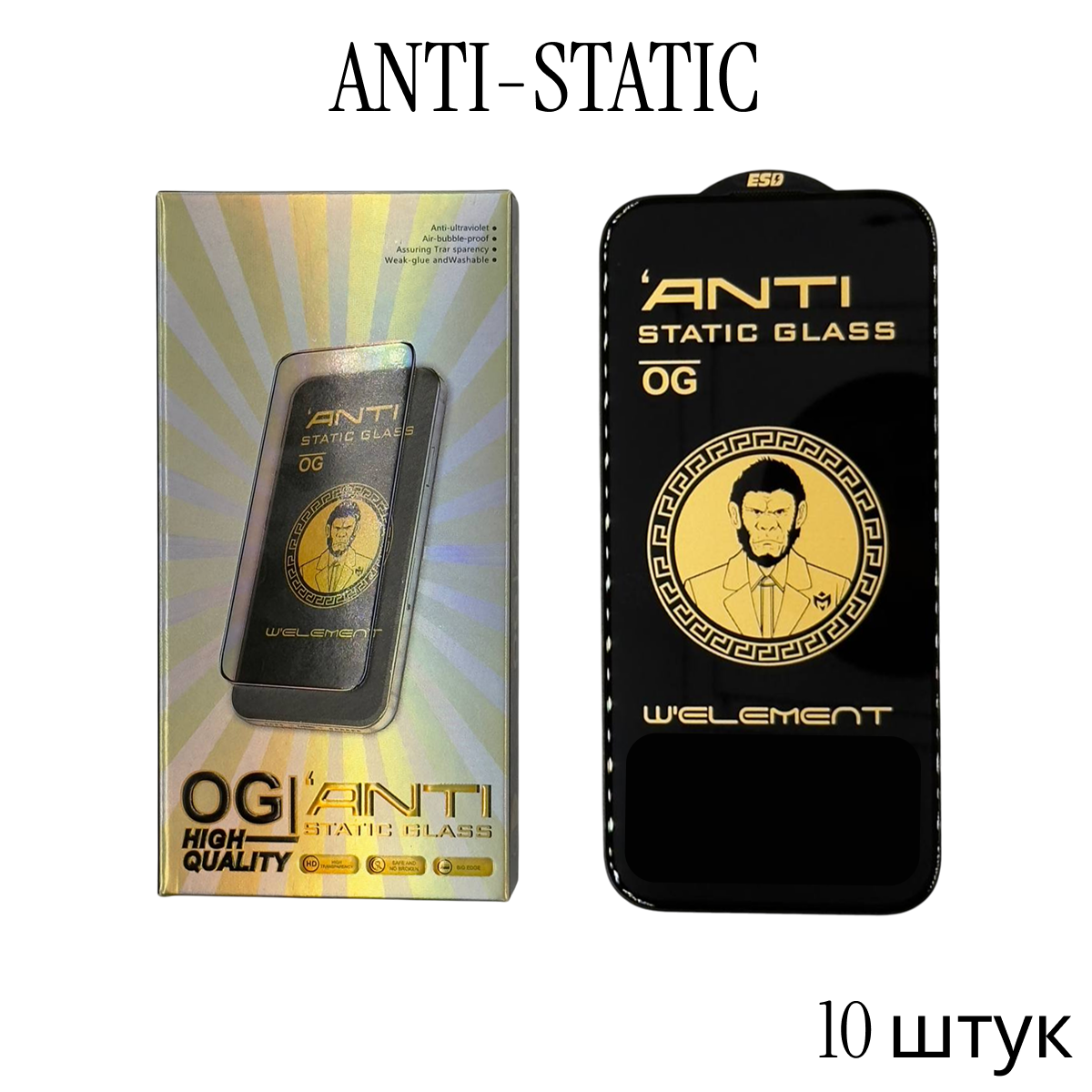 Стекло Glass OG ESD IPHONE 6/7/8 BLACK Стекло Glass OG ESD IPHONE 6/7/8 BLACK