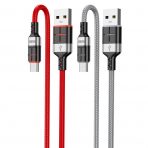 Кабель Type-C KAKUSIGA KSC-696 (Красн./Сер.)