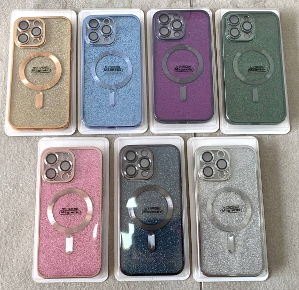 Чехол Magnetic блестящий на Iphone 15 Plus