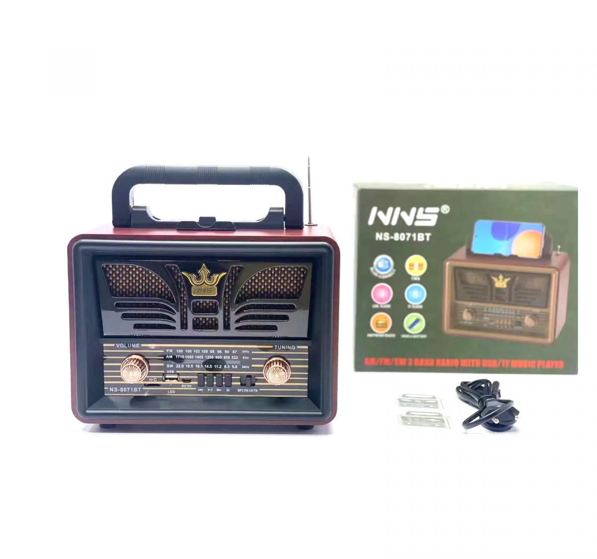 Портативная FM колонка NS-8071BT