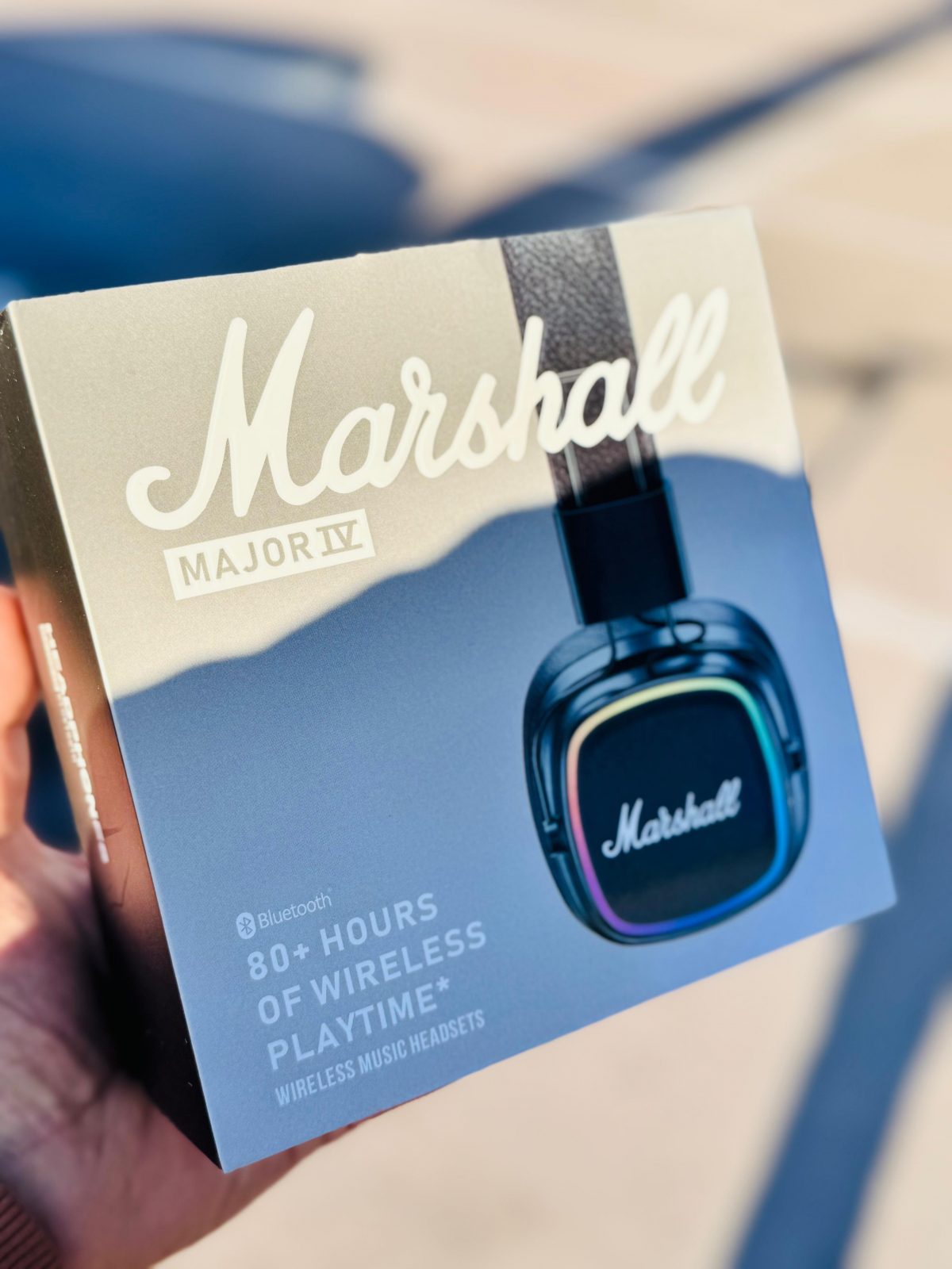Беспроводные наушники Marshall Major IV (Маршал серебро)