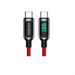 Кабель Type-C KAKUSIGA KSC-599 (Type-C to Type-C) (Черн.Красн.)