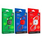 Кабель 3в1 KAKUSIGA KSC-460 (Черн./Красн.)