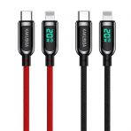 Кабель Lightning KAKUSIGA KSC-599 (Type-C to Lightning) (Черн./Красн.)