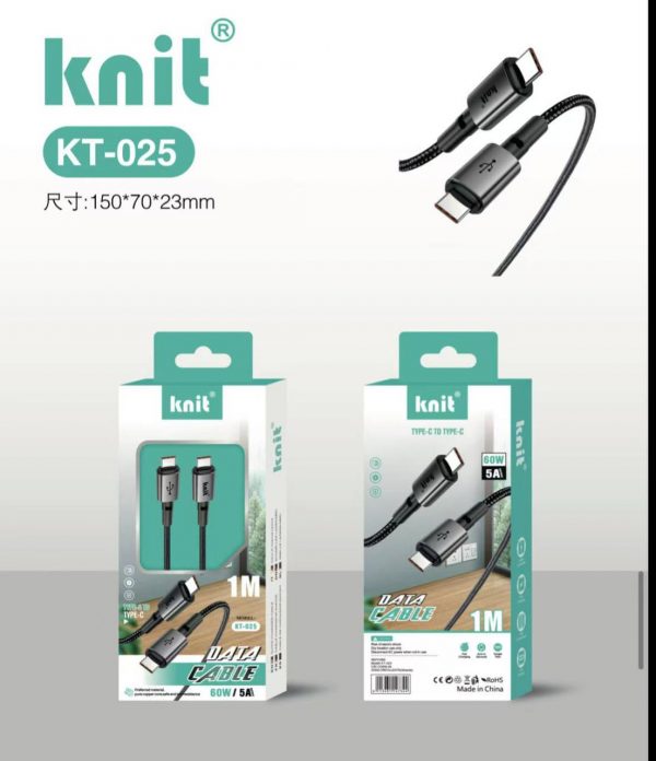 Кабель Type-C to Lightning Knit KT-025 Кабель Type-C to Lightning Knit KT-025