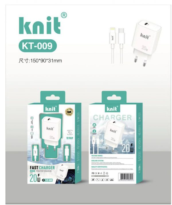 СЗУ Type-C to Lightning Knit KT-009