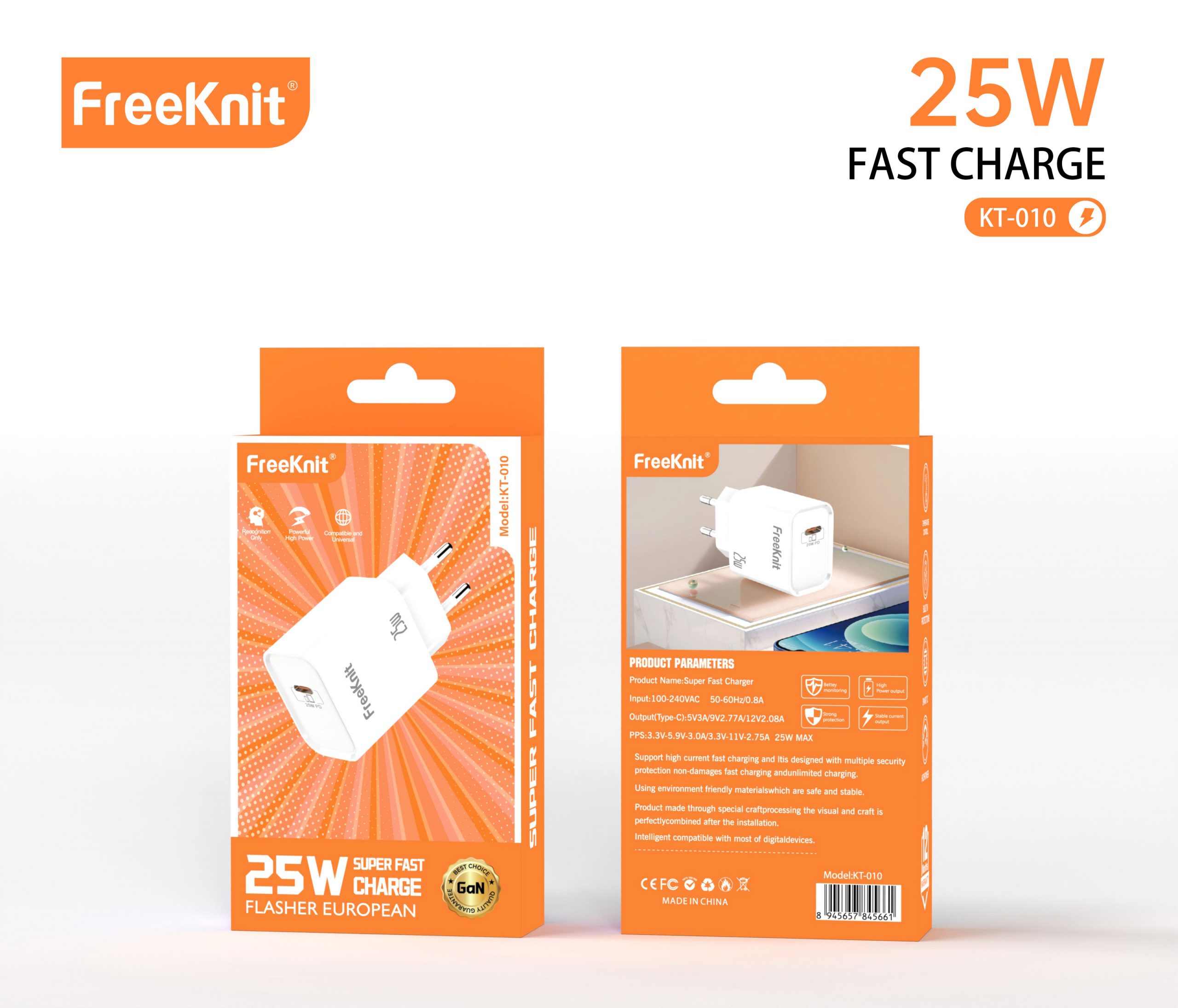 СЗУ FreeKnit 25W KT-010 (Блок) СЗУ FreeKnit 25W KT-010 (Блок)