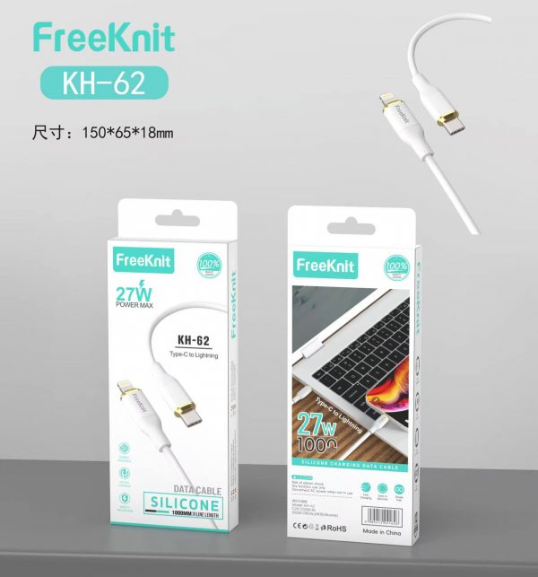 Кабель FreeKnit Type-C to lightning KH-62