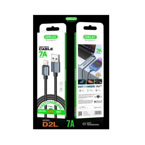 Кабель GERLAX lightning D2 (1м)