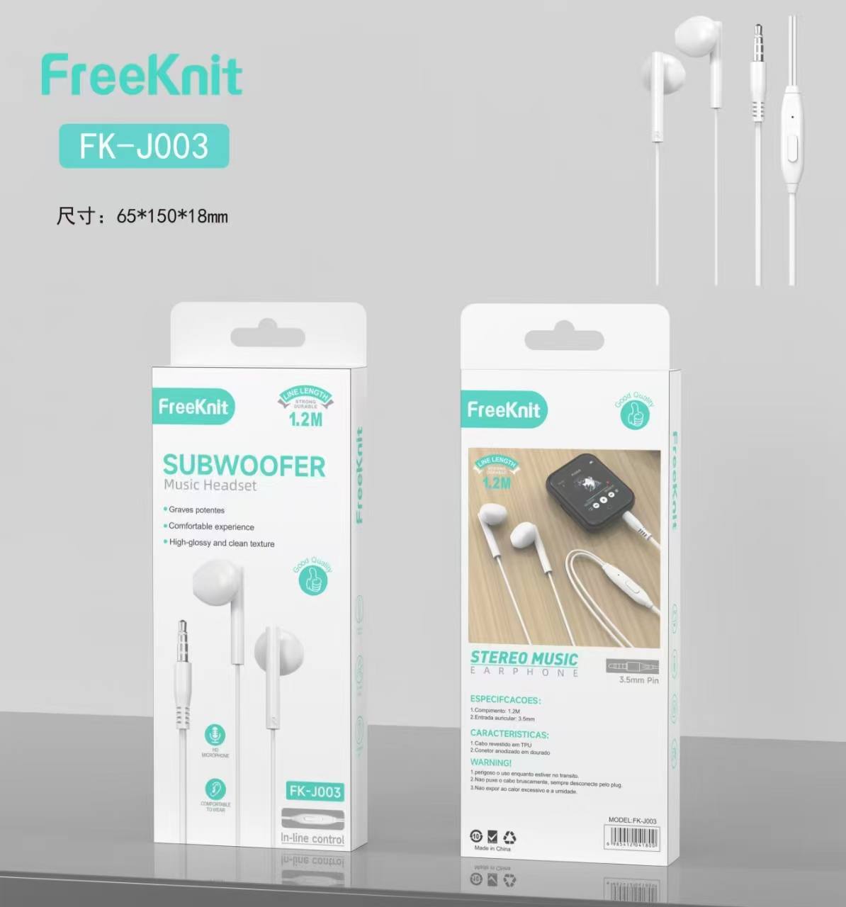 Проводные наушники FreeKnit FK-J003 Проводные наушники FreeKnit FK-J003