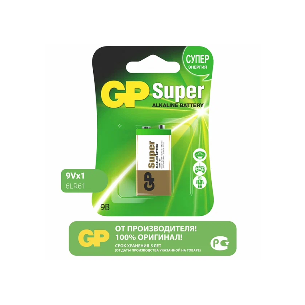 Батарейка GP Super 9В Батарейка GP Super 9В