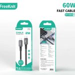 Кабель FreeKnit 2M Type-c To Type-c 5A KT030