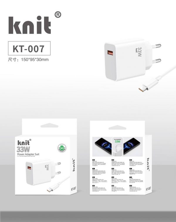 СЗУ FreeKnit Type-C 33W KT-007