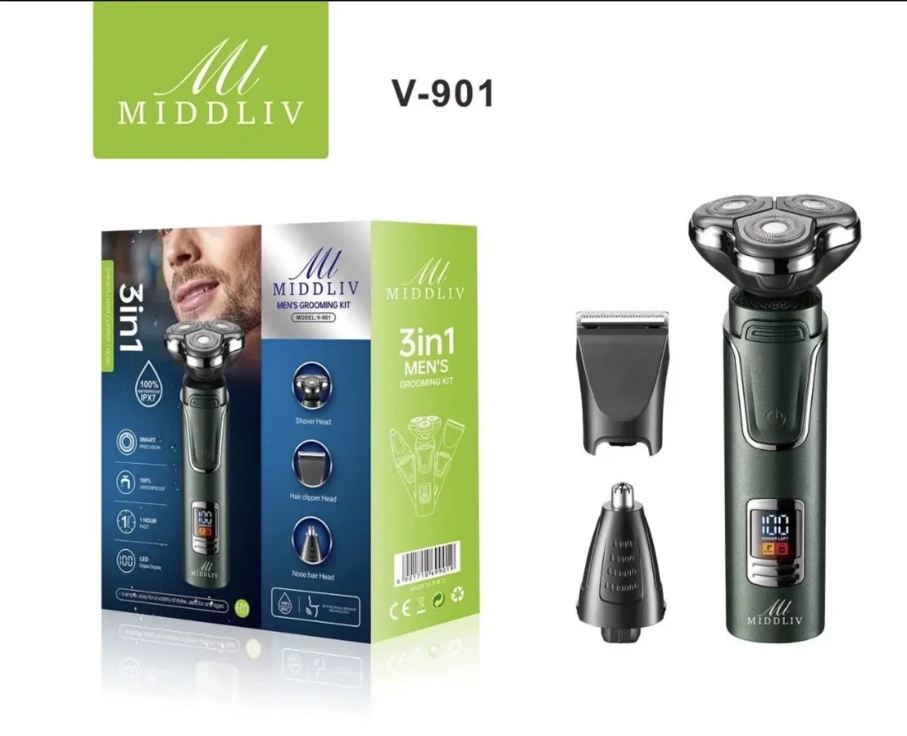 Машинка для бороды 3IN1 MIDDLIV V-901 Машинка для бороды 3IN1 MIDDLIV V-901